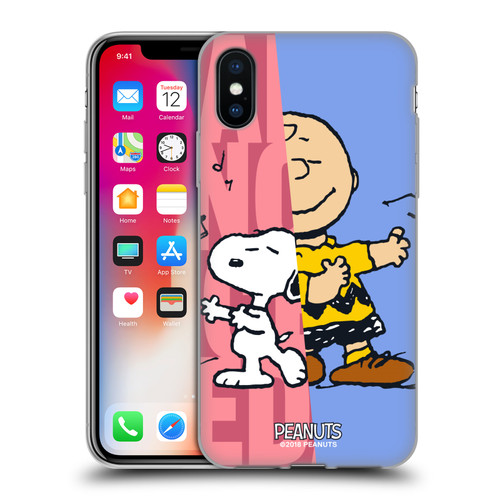 Peanuts Halfs And Laughs Snoopy & Charlie Soft Gel Case for Apple iPhone X / iPhone XS & MagSafe