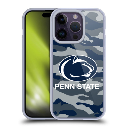 Pennsylvania State University PSU Pennsylvania State Art Camou Soft Gel Case for Apple iPhone 14 Pro & MagSafe