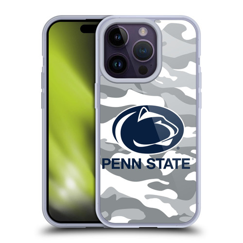 Pennsylvania State University PSU Pennsylvania State Art Camou Winter Soft Gel Case for Apple iPhone 14 Pro & MagSafe