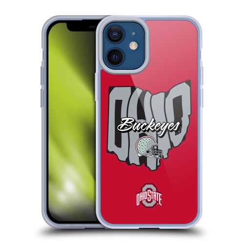 Ohio State University Football Graphics Map Soft Gel Case for Apple iPhone 12 Mini & MagSafe