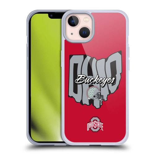 Ohio State University Football Graphics Map Soft Gel Case for Apple iPhone 13