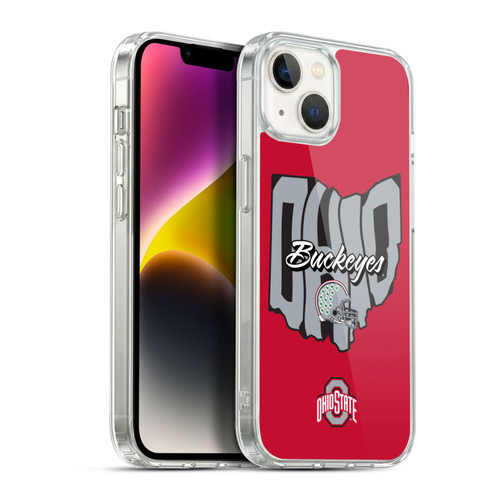 Ohio State University Football Graphics Map Soft Gel Case for Apple iPhone 14 Plus & MagSafe