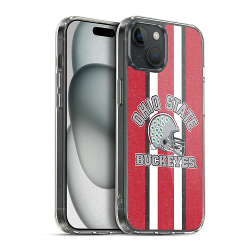 Ohio State University Football Graphics Helmet Soft Gel Case for Apple iPhone 15 Plus & MagSafe