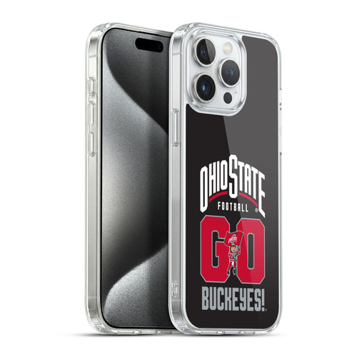 Ohio State University Football Graphics Go Buckeyes Soft Gel Case for Apple iPhone 15 Pro Max & MagSafe