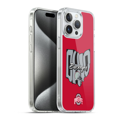 Ohio State University Football Graphics Map Soft Gel Case for Apple iPhone 15 Pro Max & MagSafe
