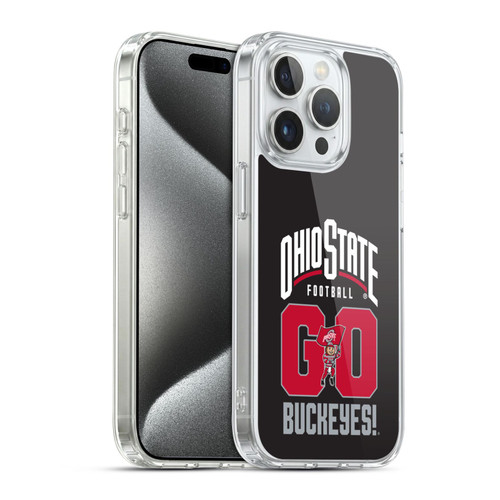 Ohio State University Football Graphics Go Buckeyes Soft Gel Case for Apple iPhone 15 Pro & MagSafe