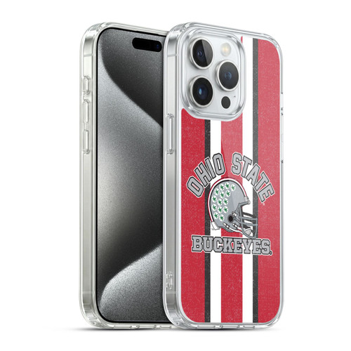 Ohio State University Football Graphics Helmet Soft Gel Case for Apple iPhone 15 Pro & MagSafe