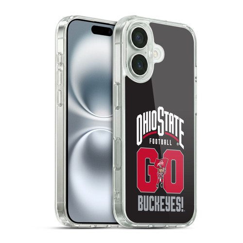 Ohio State University Football Graphics Go Buckeyes Soft Gel Case for Apple iPhone 16 & MagSafe
