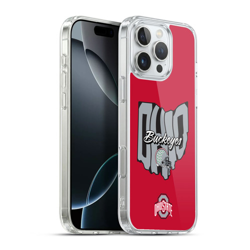 Ohio State University Football Graphics Map Soft Gel Case for Apple iPhone 16 Pro Max & MagSafe