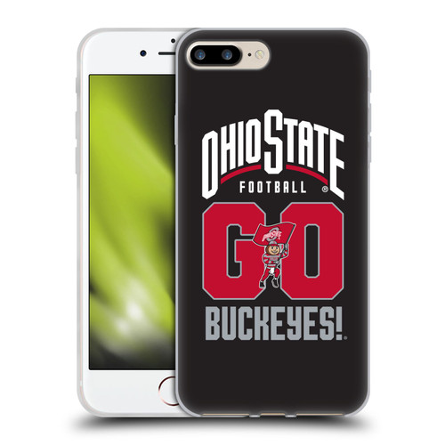 Ohio State University Football Graphics Go Buckeyes Soft Gel Case for Apple iPhone 7 Plus / iPhone 8 Plus & MagSafe