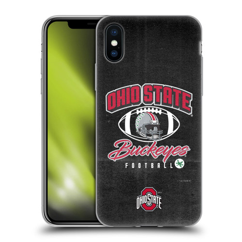 Ohio State University Football Graphics Vintage Soft Gel Case for Apple iPhone X / iPhone XS & MagSafe