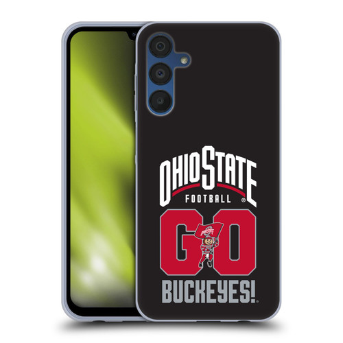 Ohio State University Football Graphics Go Buckeyes Soft Gel Case for Samsung Galaxy A15 & MagSafe