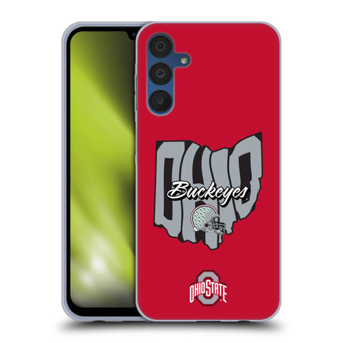 Ohio State University Football Graphics Map Soft Gel Case for Samsung Galaxy A15 & MagSafe