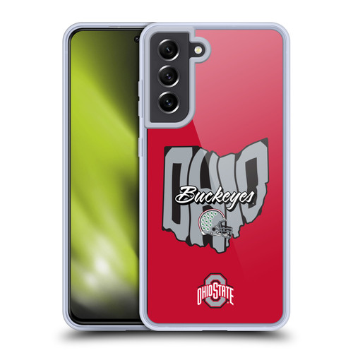 Ohio State University Football Graphics Map Soft Gel Case for Samsung Galaxy S21 FE 5G & MagSafe
