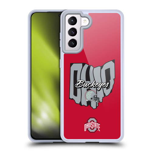 Ohio State University Football Graphics Map Soft Gel Case for Samsung Galaxy S21 5G & MagSafe