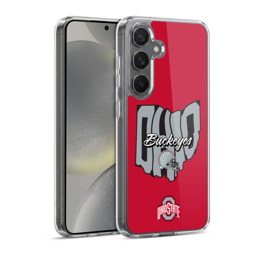Ohio State University Football Graphics Map Soft Gel Case for Samsung Galaxy S24 5G & MagSafe