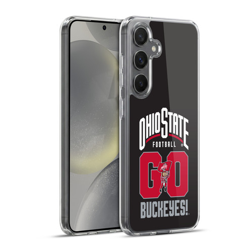 Ohio State University Football Graphics Go Buckeyes Soft Gel Case for Samsung Galaxy S24+ 5G & MagSafe