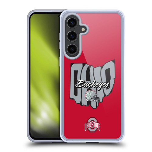 Ohio State University Football Graphics Map Soft Gel Case for Samsung Galaxy S24+ 5G & MagSafe