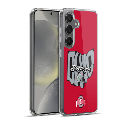 Ohio State University Football Graphics Map Soft Gel Case for Samsung Galaxy S24+ 5G & MagSafe
