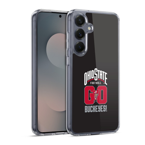 Ohio State University Football Graphics Go Buckeyes Soft Gel Case for Samsung Galaxy S25 & MagSafe