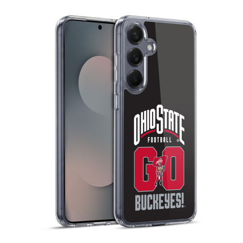 Ohio State University Football Graphics Go Buckeyes Soft Gel Case for Samsung Galaxy S25+ & MagSafe
