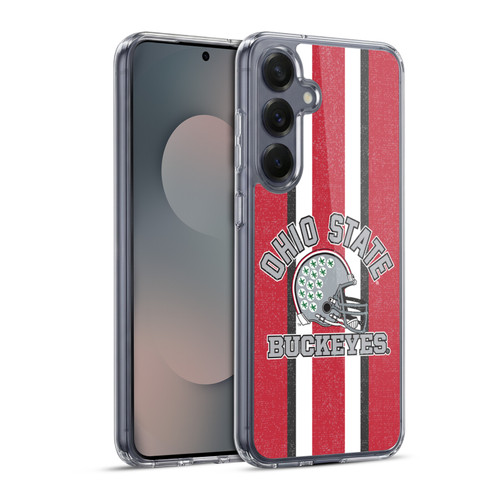 Ohio State University Football Graphics Helmet Soft Gel Case for Samsung Galaxy S25+ & MagSafe