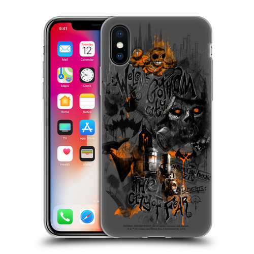 Batman Arkham Knight Graphics City Of Fear Scarecrow Soft Gel Case for Apple iPhone X / iPhone XS & MagSafe
