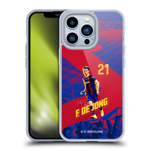 FC Barcelona 2020/21 First Team Group 1 Frenkie De Jong Soft Gel Case for Apple iPhone 13 Pro & MagSafe