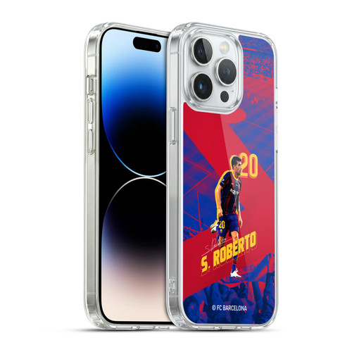 FC Barcelona 2020/21 First Team Group 1 Sergio Roberto Soft Gel Case for Apple iPhone 14 Pro Max & MagSafe