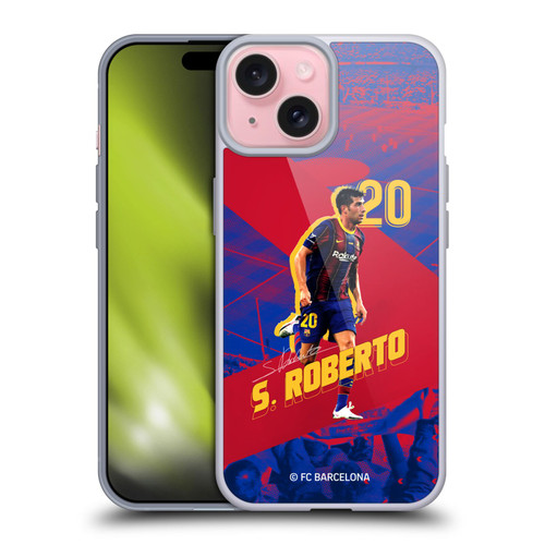 FC Barcelona 2020/21 First Team Group 1 Sergio Roberto Soft Gel Case for Apple iPhone 15 & MagSafe