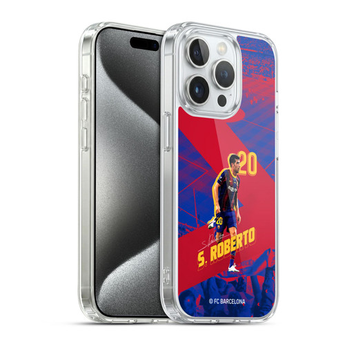 FC Barcelona 2020/21 First Team Group 1 Sergio Roberto Soft Gel Case for Apple iPhone 15 Pro & MagSafe