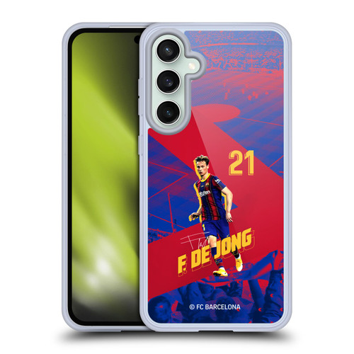 FC Barcelona 2020/21 First Team Group 1 Frenkie De Jong Soft Gel Case for Samsung Galaxy S23 FE 5G & MagSafe