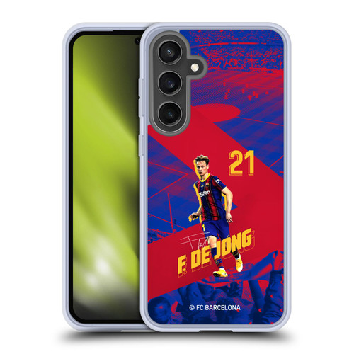 FC Barcelona 2020/21 First Team Group 1 Frenkie De Jong Soft Gel Case for Samsung Galaxy S24 FE & MagSafe
