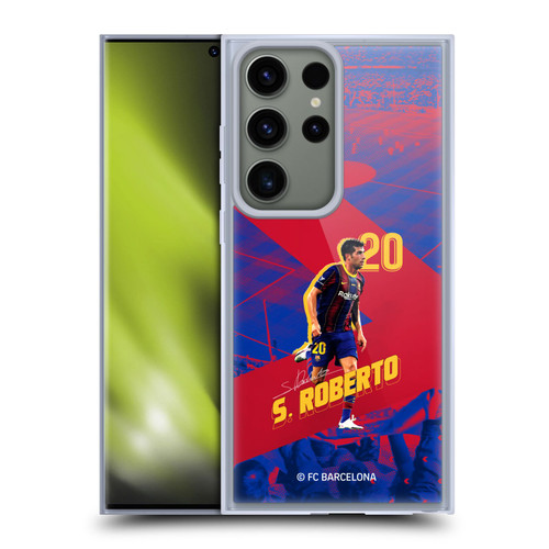FC Barcelona 2020/21 First Team Group 1 Sergio Roberto Soft Gel Case for Samsung Galaxy S23 Ultra 5G & MagSafe