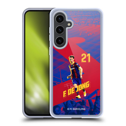 FC Barcelona 2020/21 First Team Group 1 Frenkie De Jong Soft Gel Case for Samsung Galaxy S24+ 5G & MagSafe