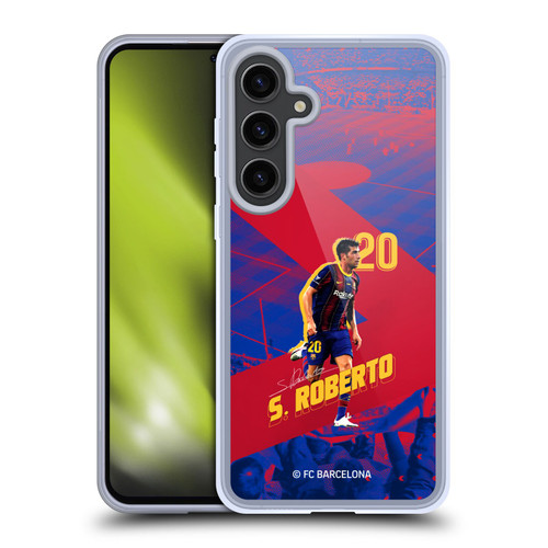 FC Barcelona 2020/21 First Team Group 1 Sergio Roberto Soft Gel Case for Samsung Galaxy S24+ 5G & MagSafe