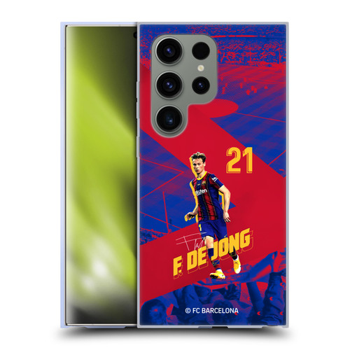 FC Barcelona 2020/21 First Team Group 1 Frenkie De Jong Soft Gel Case for Samsung Galaxy S24 Ultra 5G & MagSafe