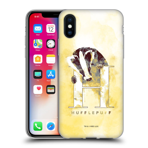 Harry Potter Deathly Hallows XVI Hufflepuff Soft Gel Case for Apple iPhone X / iPhone XS & MagSafe