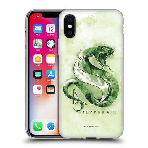 Harry Potter Deathly Hallows XVI Slytherin Soft Gel Case for Apple iPhone X / iPhone XS & MagSafe
