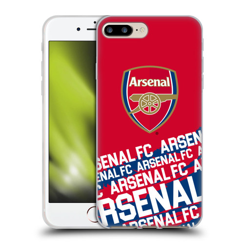 Arsenal FC Crest and Gunners Logo Impact Soft Gel Case for Apple iPhone 7 Plus / iPhone 8 Plus & MagSafe