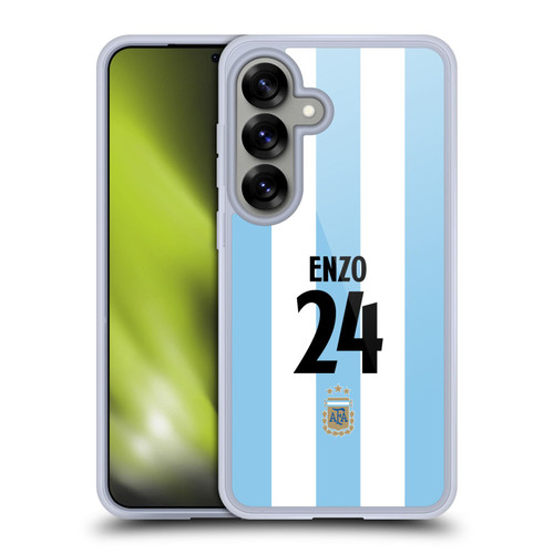 Argentina National Football Team 2024/25 Player Home Kit 1st Group Enzo Fernández Soft Gel Case for Samsung Galaxy S25 & MagSafe
