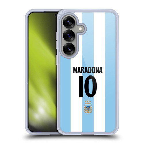Argentina National Football Team 2024/25 Player Home Kit 1st Group Diego Maradona Soft Gel Case for Samsung Galaxy S25 & MagSafe
