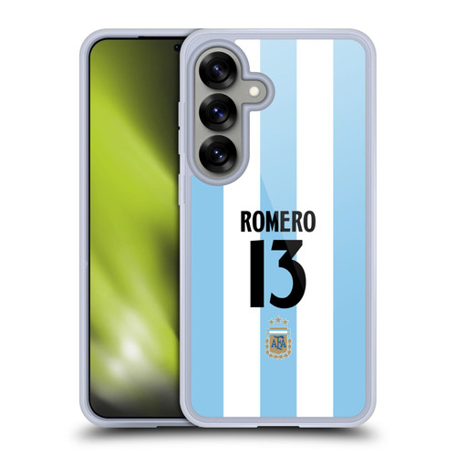 Argentina National Football Team 2024/25 Player Home Kit 1st Group Cristian Romero Soft Gel Case for Samsung Galaxy S25 & MagSafe