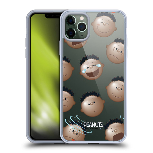 Peanuts Character Patterns Head Emotions Soft Gel Case for Apple iPhone 11 Pro Max & MagSafe