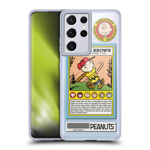 Peanuts Trends Charlie Brown Card Soft Gel Case for Samsung Galaxy S21 Ultra 5G & MagSafe