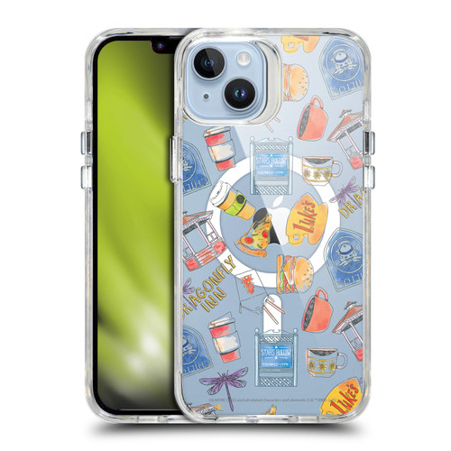 Gilmore Girls Character Icons Cartoon Pattern SHOCKPROOF BUMPER CASE COMPATIBLE WITH Apple iPhone 14 Plus & MAGSAFE