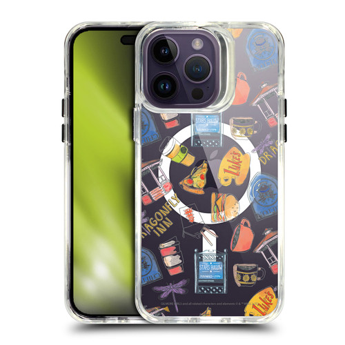 Gilmore Girls Character Icons Cartoon Pattern SHOCKPROOF BUMPER CASE COMPATIBLE WITH Apple iPhone 14 Pro Max & MAGSAFE