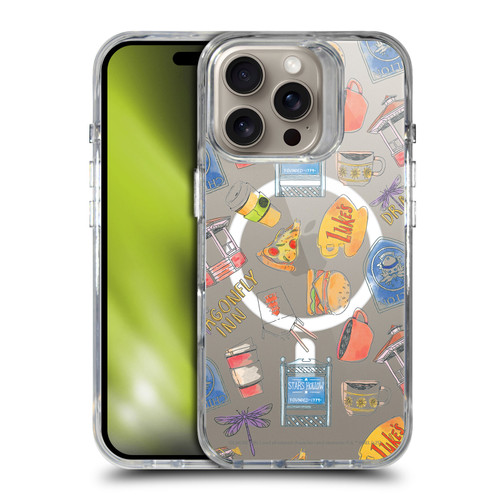 Gilmore Girls Character Icons Cartoon Pattern SHOCKPROOF BUMPER CASE COMPATIBLE WITH Apple iPhone 16 Pro & MAGSAFE