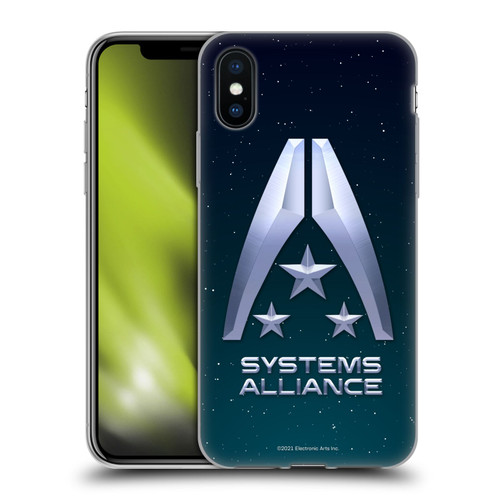 EA Bioware Mass Effect Graphics Systems Alliance Logo Soft Gel Case for Apple iPhone X / iPhone XS & MagSafe