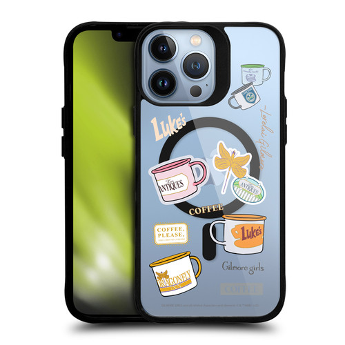 Gilmore Girls Character Icons Coffee BLACK SHOCKPROOF BUMPER CASE COMPATIBLE WITH Apple iPhone 13 Pro Max & MAGSAFE